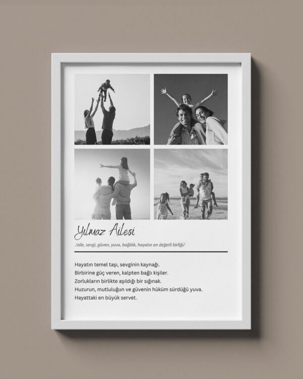 Poster_Mockup_12 Aile Temalı Çerçeve | Kişiye Özel Aile Tablosu