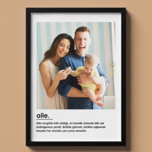 Aile Temalı Çerçeve | Kişiye Özel Aile Tablosu