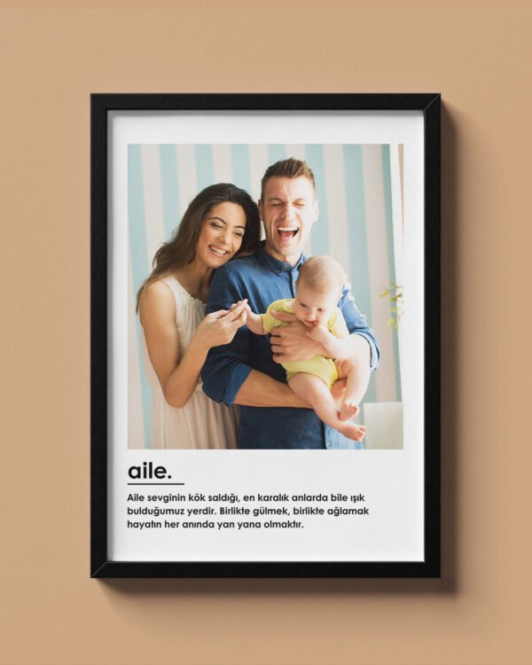 Poster_Mockup_1aa Aile Temalı Çerçeve | Kişiye Özel Aile Tablosu