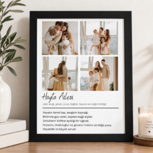 bAdsız tasarım (4) Kişiye özel aile tablosu fotoğraflı aile hediyesi