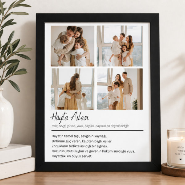 bAdsız tasarım (4) Kişiye özel aile tablosu fotoğraflı aile hediyesi